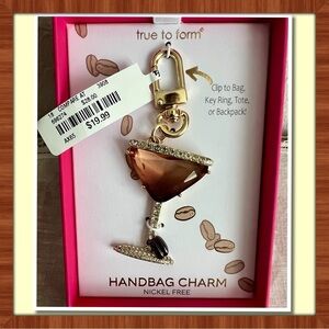 NIB TRUE TO FORM “MARTINI “ PURSE CHARM